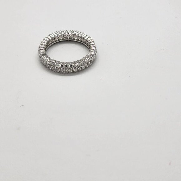 Brand New Sterling Silver 925 3 row Eternity Ring - Picture 2 of 5